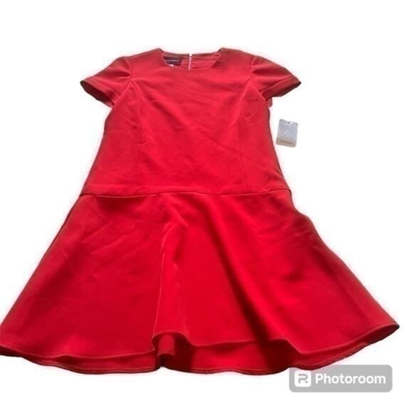 New Donna Morgan red drop waist cocktail business dress - Picture 1 of 8